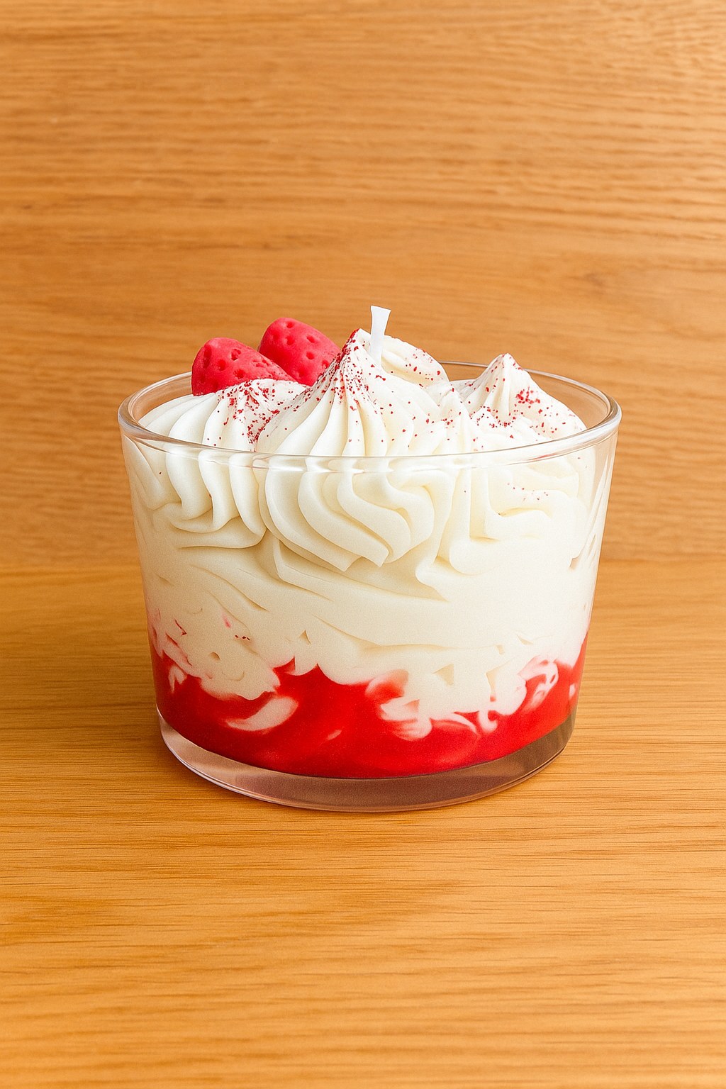 Vela pastel de fresa