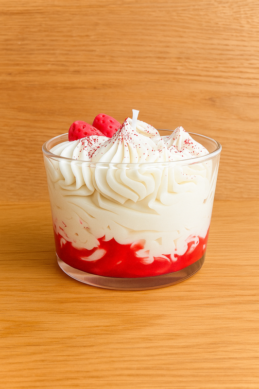 Vela pastel de fresa