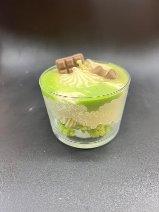 Vela café helado con pistacho