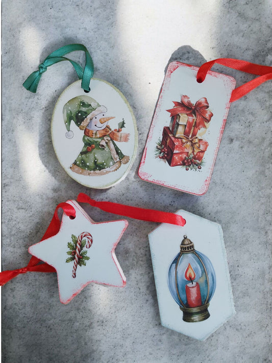 Decoración navideña de cerámica perfumada